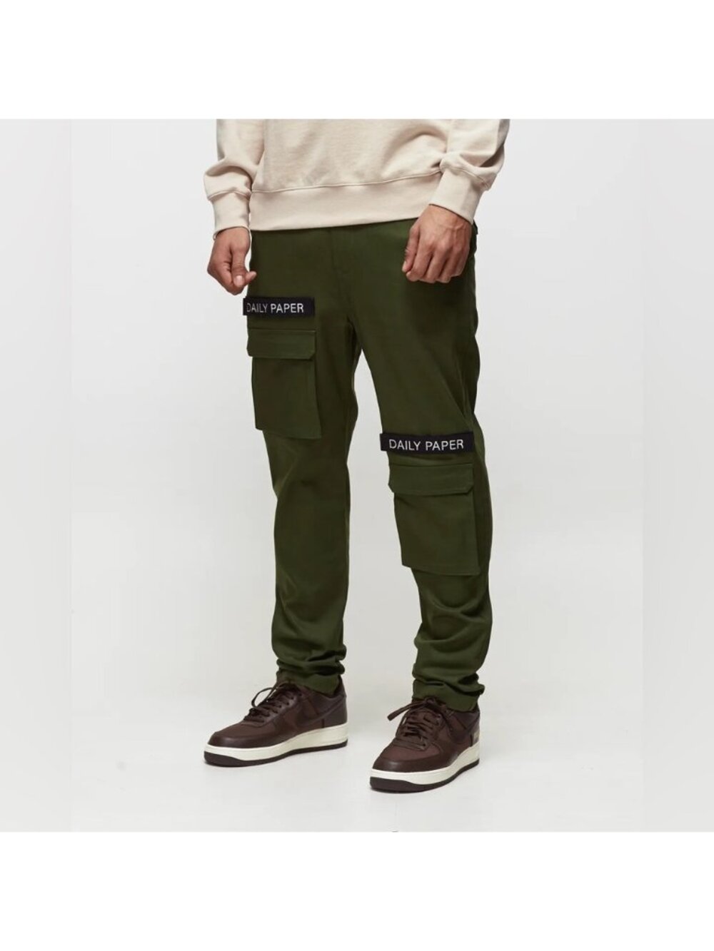 NEW DAILY PAPER green cargo pants xs